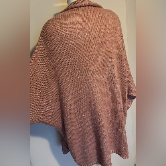 Elsamanda Dusty Rose Oversized Wrap Cardigan Women’s Size Medium - Picture 4 of 9